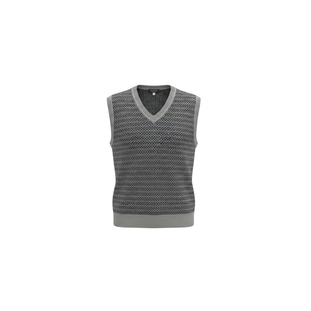 Dockers Sweater Vest Mens Large Sand Marl V-Neck Textured Knit Sleeveless